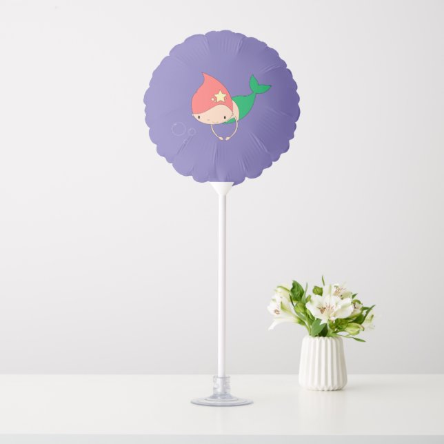 illusima Cotton Candy Mermaid Balloon (In SItu)