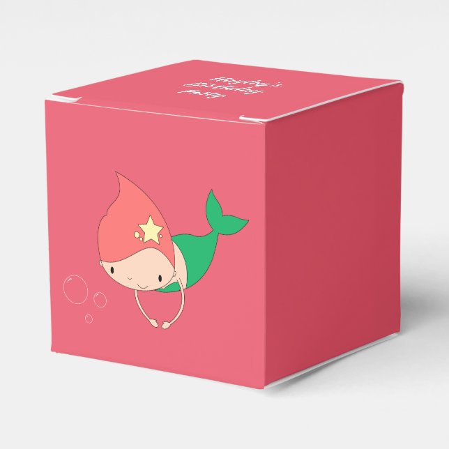 illusima Cotton Candy Mermaid Favor Boxes (Front Side)