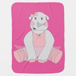 illusima Cute Baby Dark Pink Design Blanket