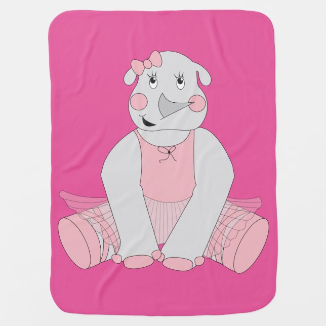 illusima Cute Baby Dark Pink Design Blanket (Front)