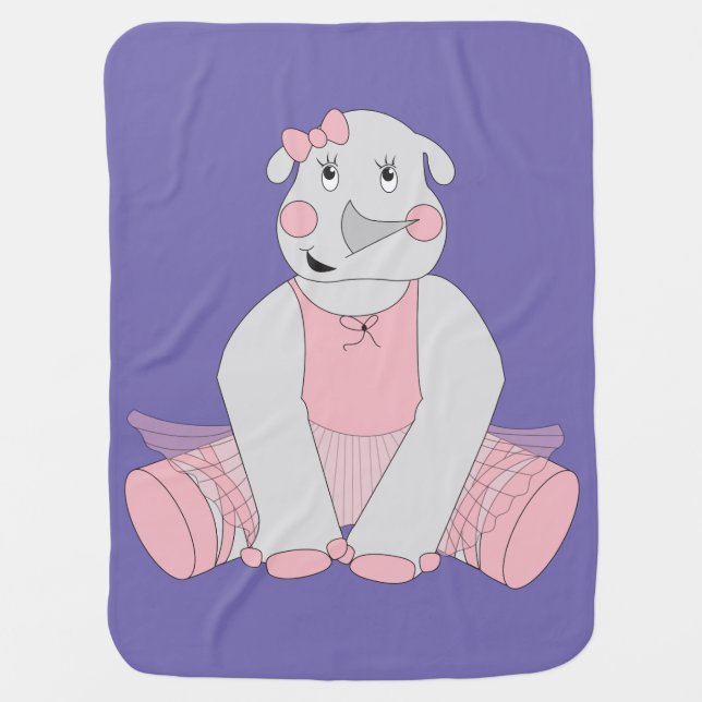 illusima Cute Baby Purple Design Blanket (Front)