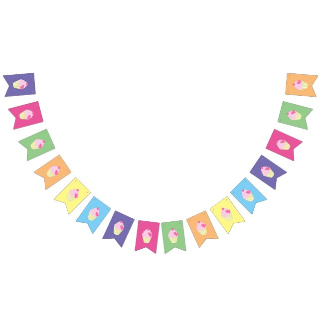 illusima Decorated Cupcakes Bunting Flags (All)