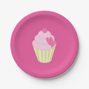 illusima Design Pink Paper Plates