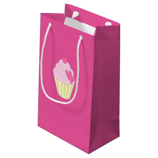 illusima Design Pink Small Gift Bag (Back Angled)