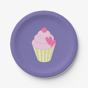 illusima Design Purple Paper Plates
