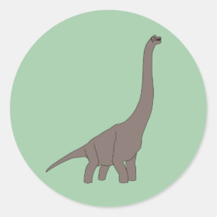 illusima Dinosaur Green Classic Round Sticker