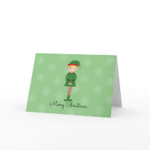illusima Elf Boy Christmas Snowflakes Light Green
