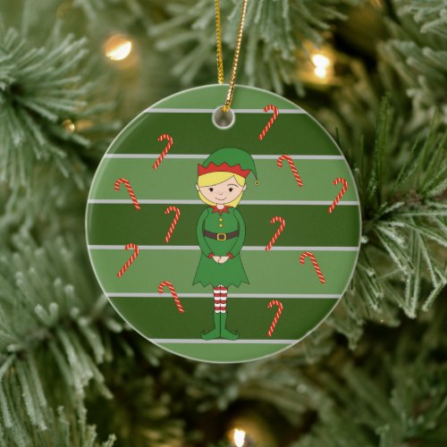 illusima Elf Girl Christmas Special Ceramic Ornament