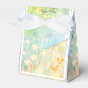 illusima Green Wild Flower Watercolor B'day Gift/ Favor Boxes