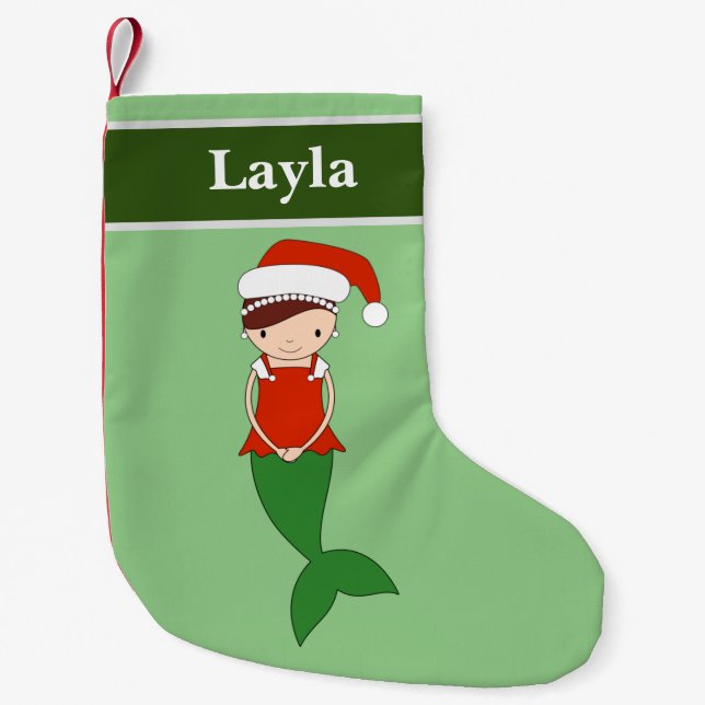 illusima Layla Mermaid Christmas Special Small Christmas Stocking (Front)