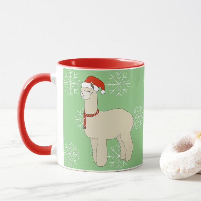 illusima LLama Christmas Snowflakes Mug (With Donut)