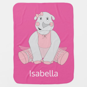 illusima Personalized Name & Color Dark Pink Baby Blanket