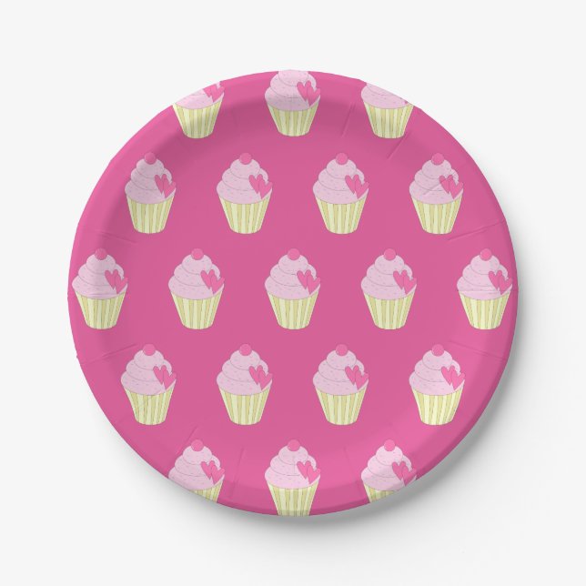 illusima Pink Paper Plates (Front)