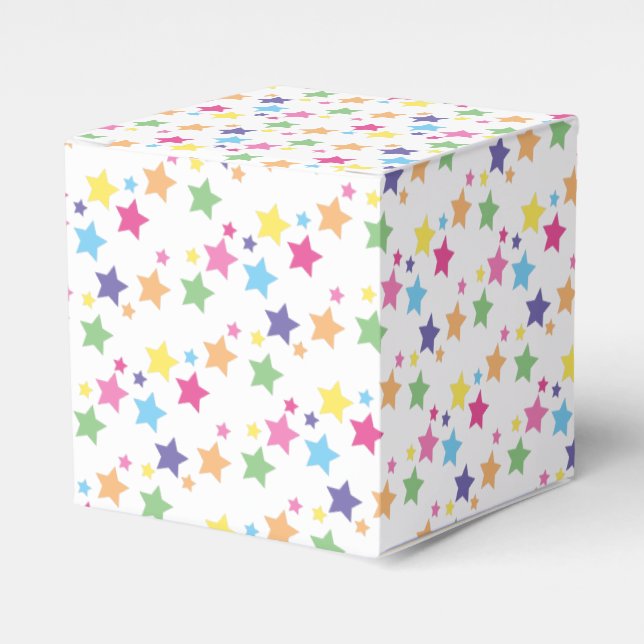 illusima Rainbow Stars Pattern Party Favor Boxes (Front Side)