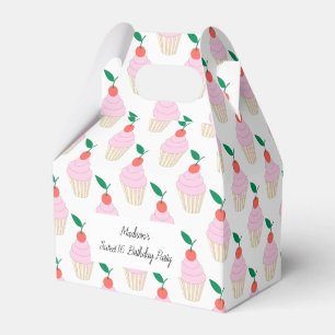 illusima Strawberry Frosting Cupcakes Sweet 16 Favor Boxes