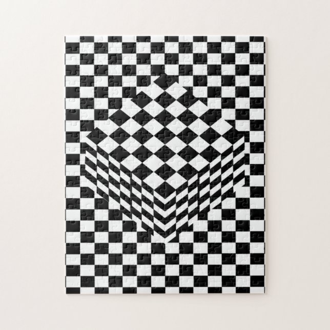 Illusion Checkerboard Jigsaw Puzzle (Vertical)
