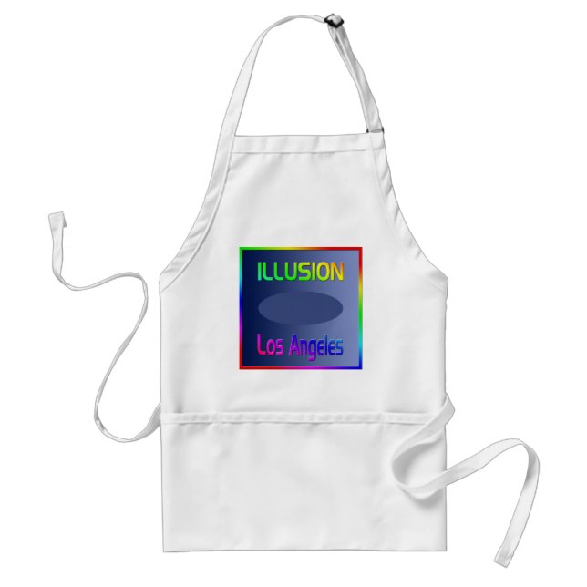 "ILLUSION Los Angeles" Apron! Adult Apron (Front)