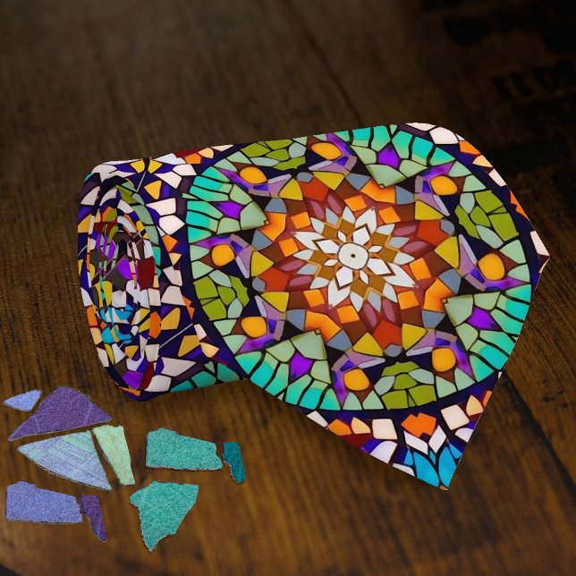 Illusion Mosaic - Colourful Talking Point Carnival Neck Tie (Creator Uploaded)