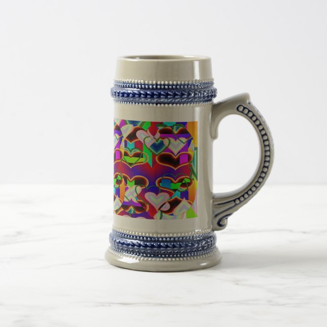 Illusion of the Hearts by Kenneth Yoncich Beer Stein (Right)