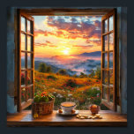 Illusion Window Landscape Nature Scenery Wall Deco Poster<br><div class="desc">Transform any room into a peaceful escape with this fake window landscape poster, designed to create the illusion of a real outdoor view. Featuring a scenic nature landscape, this artwork brings light, depth, and openness into windowless or enclosed spaces. Perfect for apartments, offices, hallways, or any interior that needs a...</div>