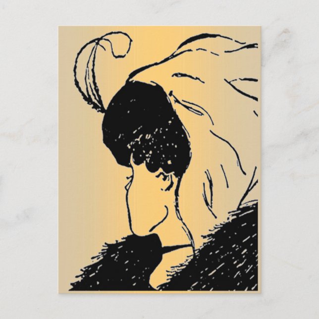 Illusion, Young, Old Woman Postcard (Front)