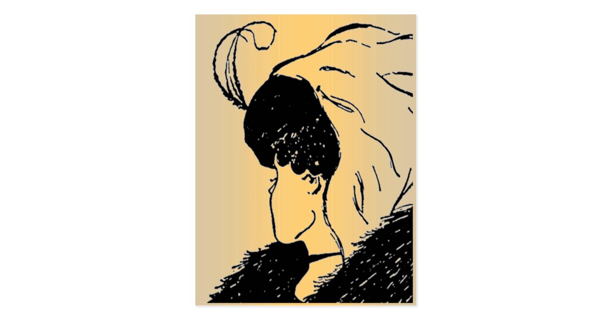 Illusion, Young, Old Woman Postcard | Zazzle.com