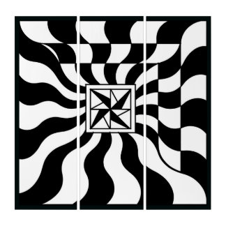 Illusionary Square | Modern Triptych