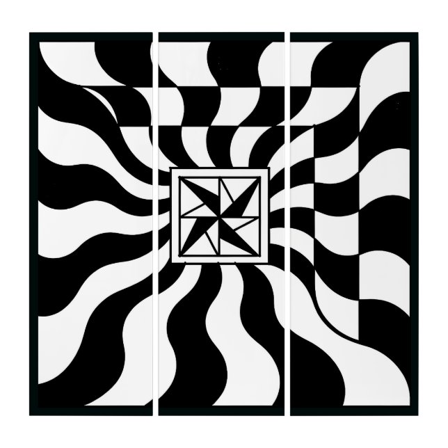 Illusionary Square | Modern Triptych (Front)