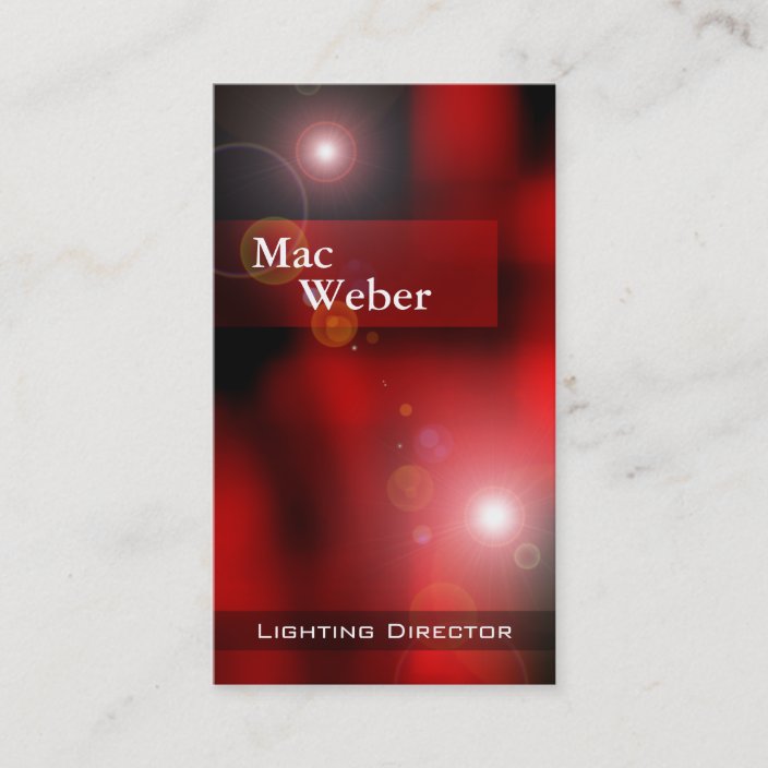 Illusions Lighting Director Tech Lighting Design Business Card