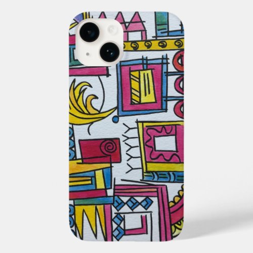 Illusory_Whimsical Modern Bauhaus Geometric Art Case_Mate iPhone 14 Case