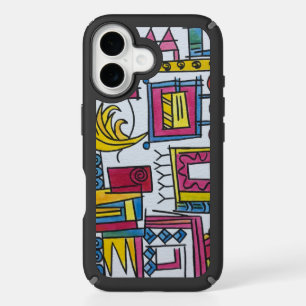 Illusory-Whimsical Modern Geometric Watercolor Art iPhone 16 Case