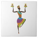 Illustrated African women background Ceramic Tile<br><div class="desc">African illustrated women and men drawing background</div>