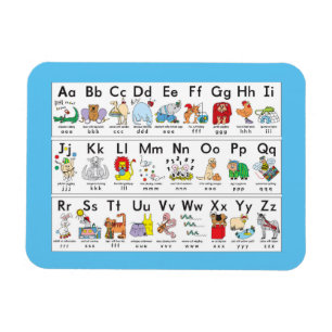 Illustrated Alphabet Animals Magnet