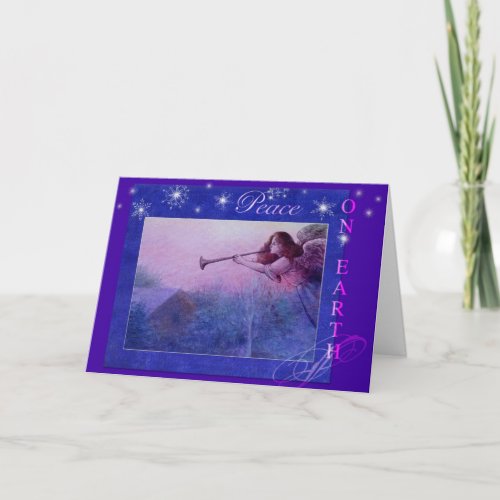 Illustrated Angel Magical Christmas Holiday Card