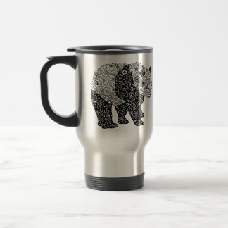 Illustrated Artsy Floral Panda Travel/Commuter Mug
