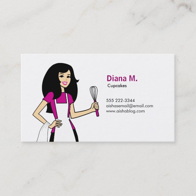 Illustrated Baker Personal Card (Front)