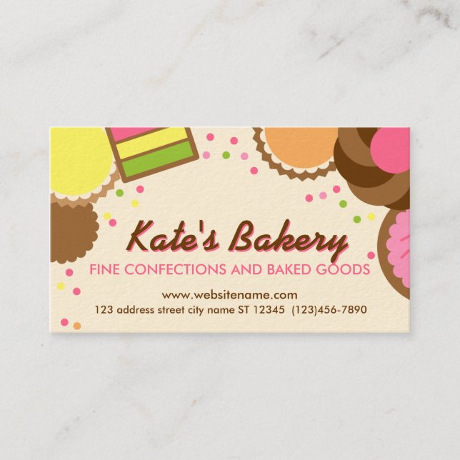 Illustrated Bakery Business Card (Front)