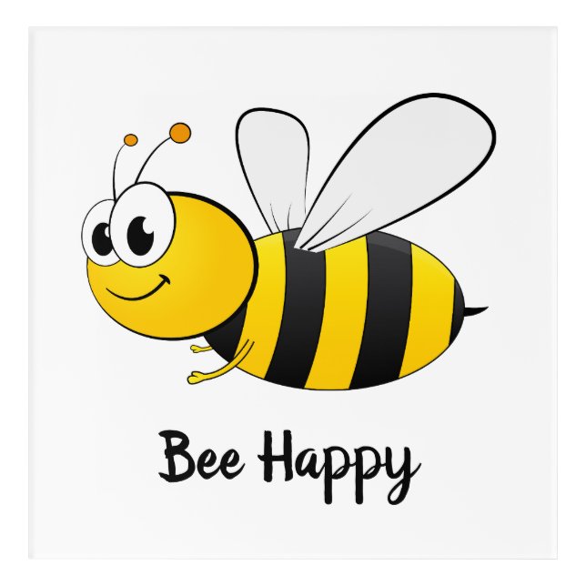 Illustrated bee   acrylic print (Front)