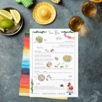 Illustrated Bespoke | Taco Bar Wedding Menu