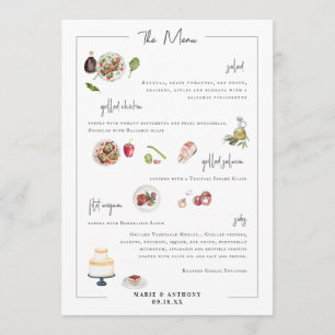 Illustrated Bespoke   Wedding Menu