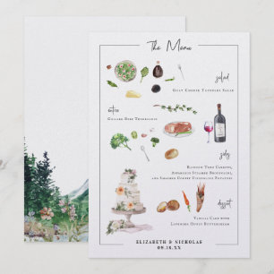 Illustrated Bespoke   Wedding Menu