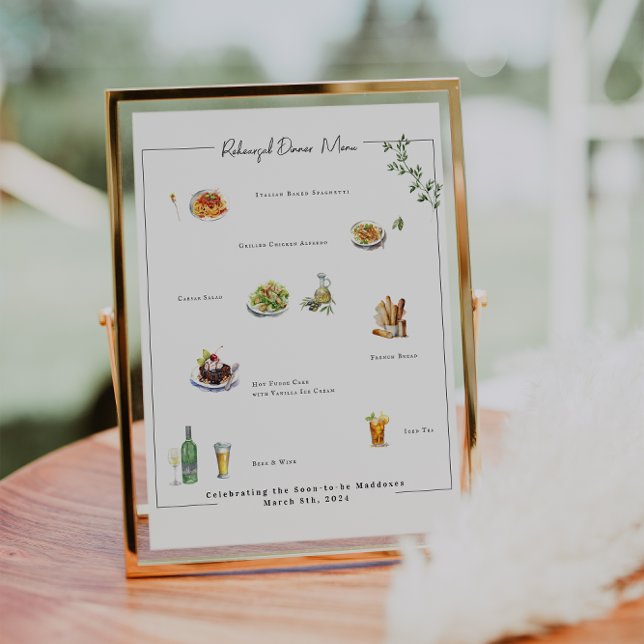 Illustrated Bespoke | Wedding Menu Poster (Creator Uploaded)