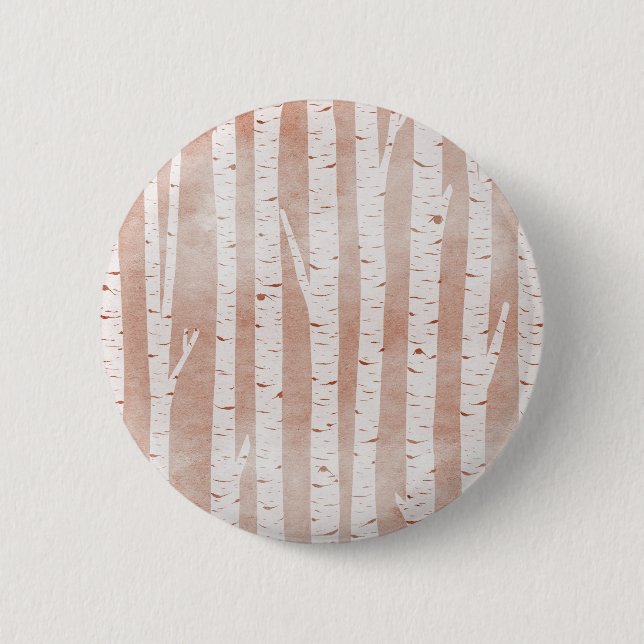 Illustrated Birch Trees Button (Front)