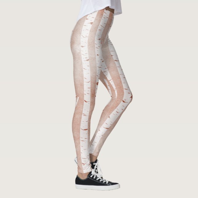 Illustrated Birch Trees Leggings (Right)