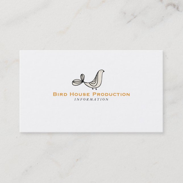 Illustrated Bird Business Card (Front)