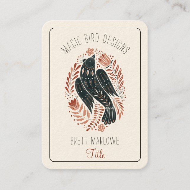 Illustrated Bird Business Card (Front)