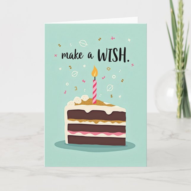 Illustrated Birthday Wish Card (Front)