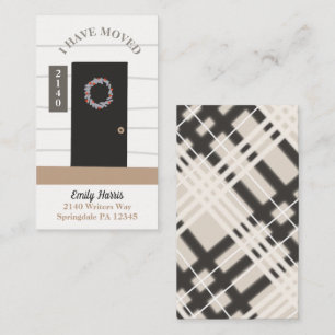 Illustrated Black Door Moving Announcement