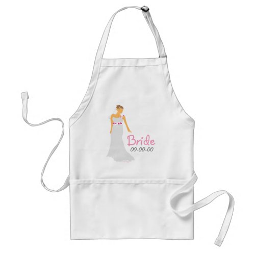 Illustrated Bride Adult Apron