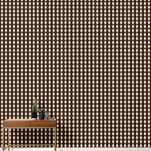 Illustrated Brown Cowry Shell Pattern Wallpaper